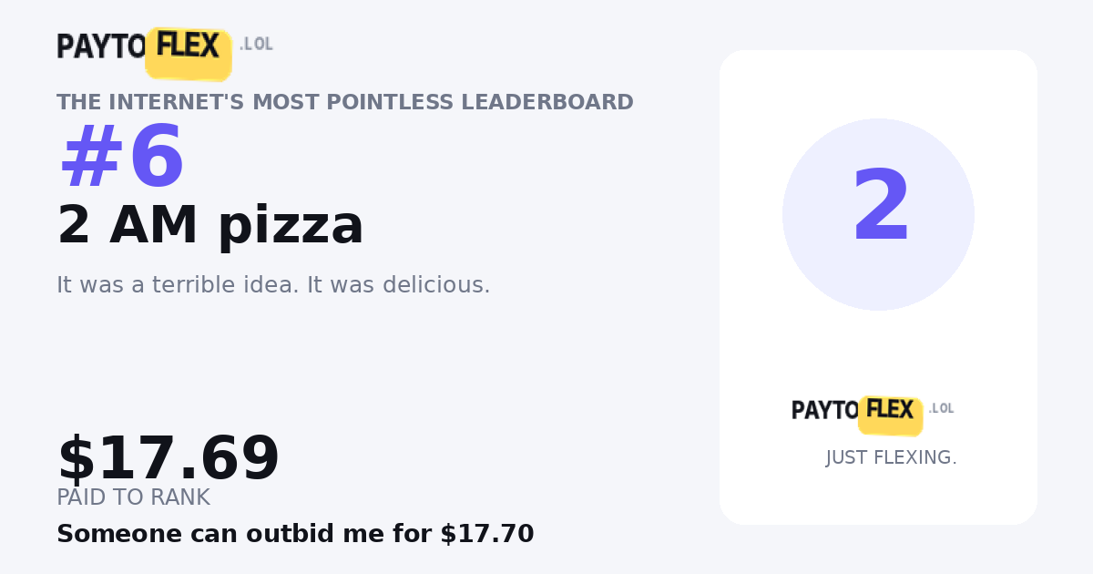 Share card for 2 AM pizza