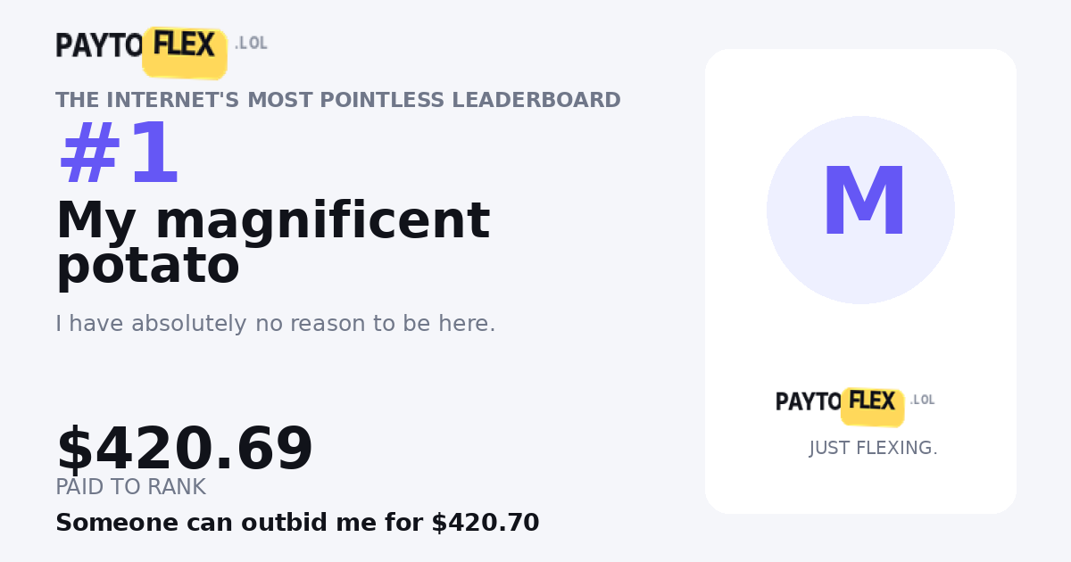 Share card for My magnificent potato